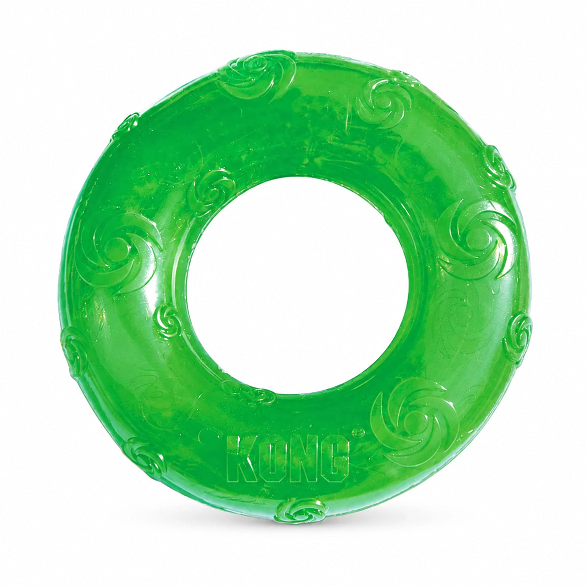 Front of KONG Squeezz Ring Dog Toy Assorted Large