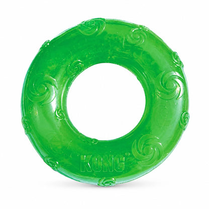 Front of KONG Squeezz Ring Dog Toy Assorted Large