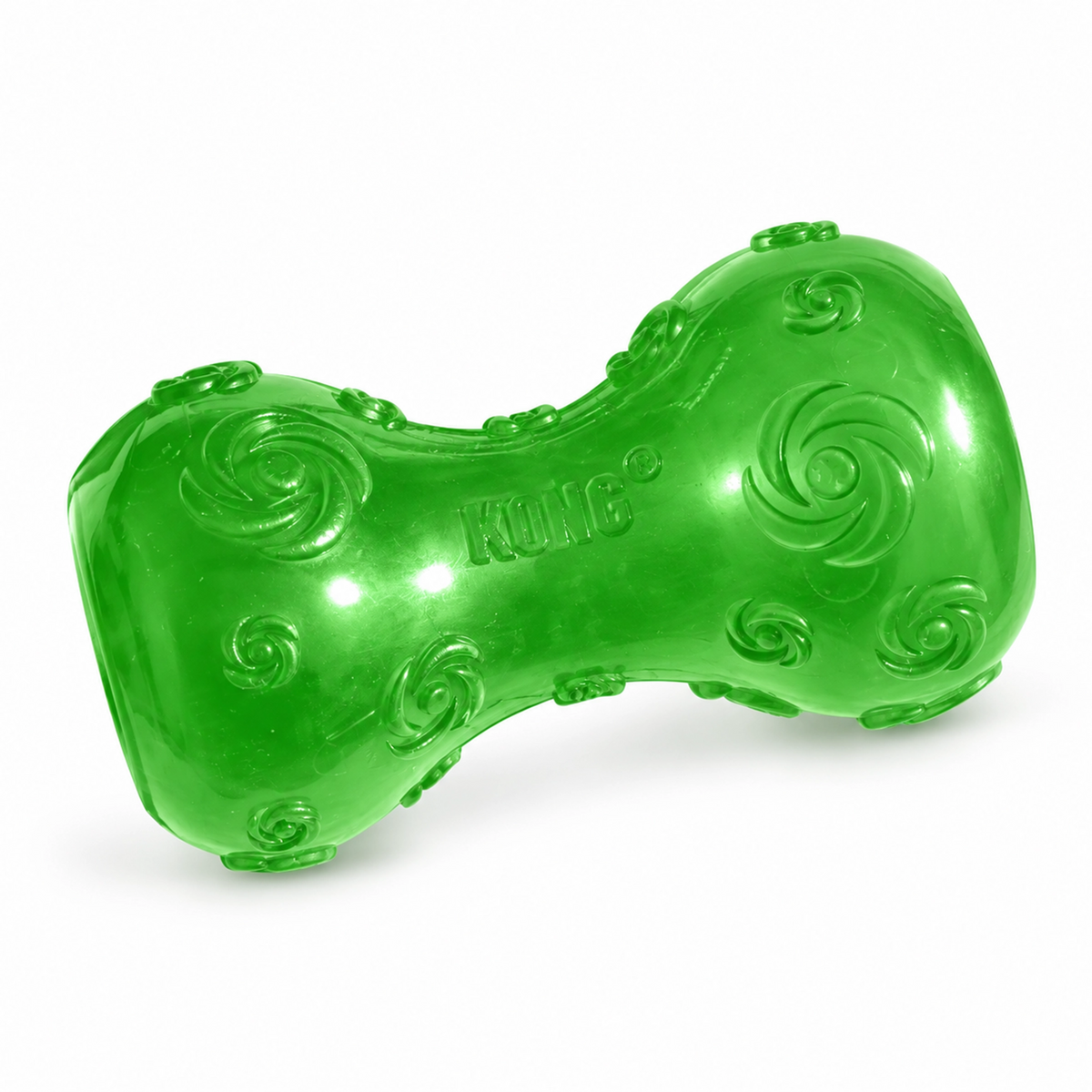 Front of KONG Squeezz Dumbbell Dog Toy Assorted Large