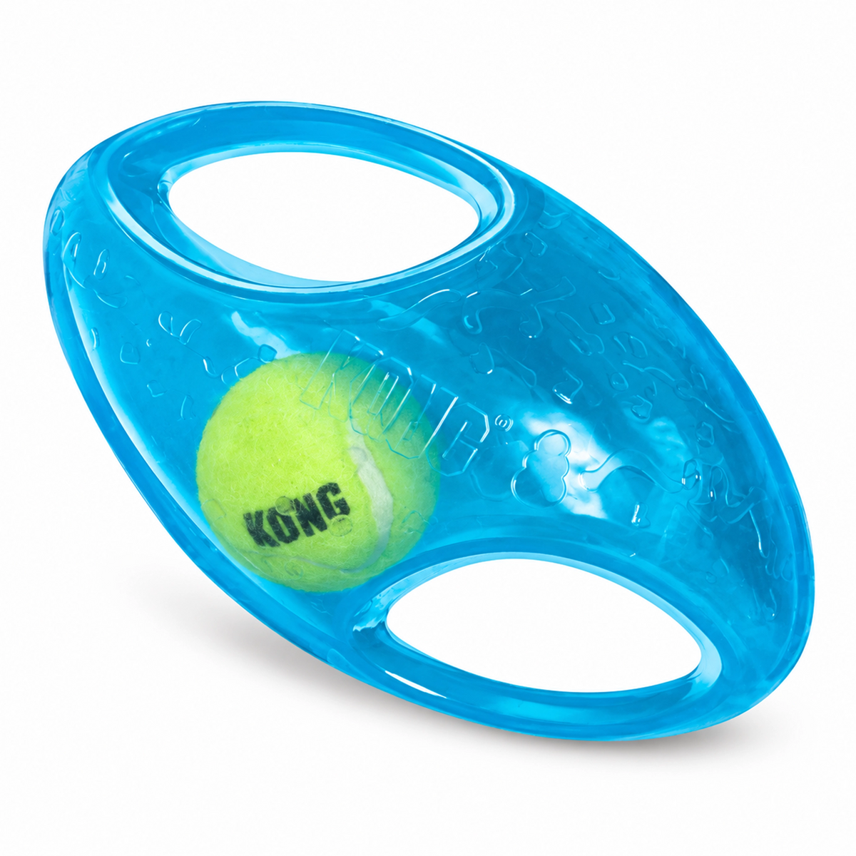 Front of KONG Jumbler Dog Toy Football Assorted Medium/Large