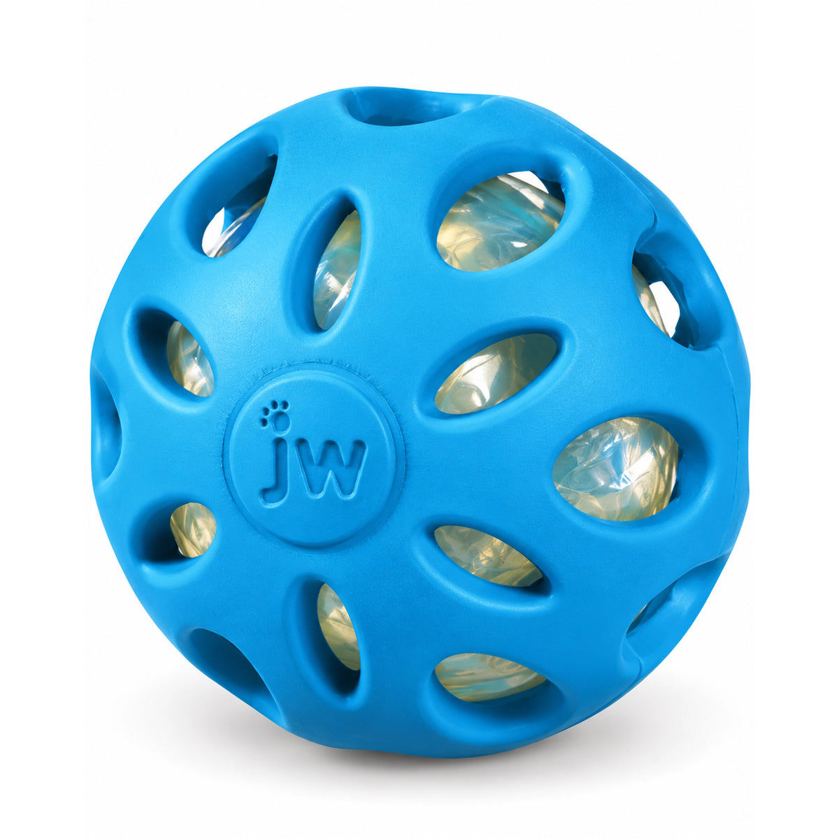 Front of JW Pet Crackle Heads Crackle Ball Dog Toy Assorted Large