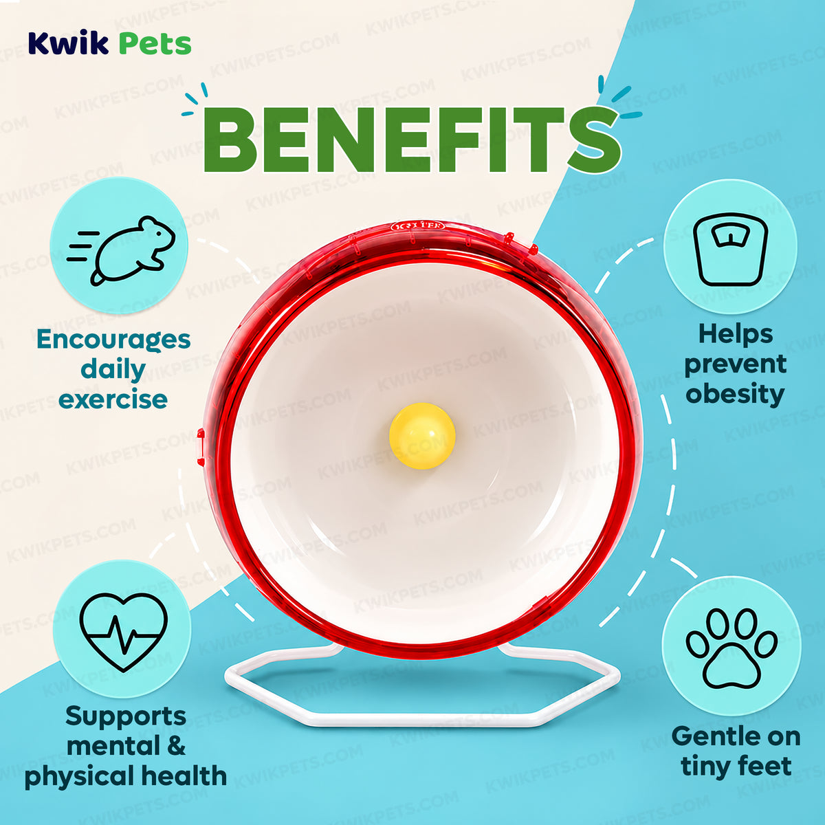 Benefits of Kaytee Silent Spinner Wheel for Small Animals Clear Regular 6.5-in