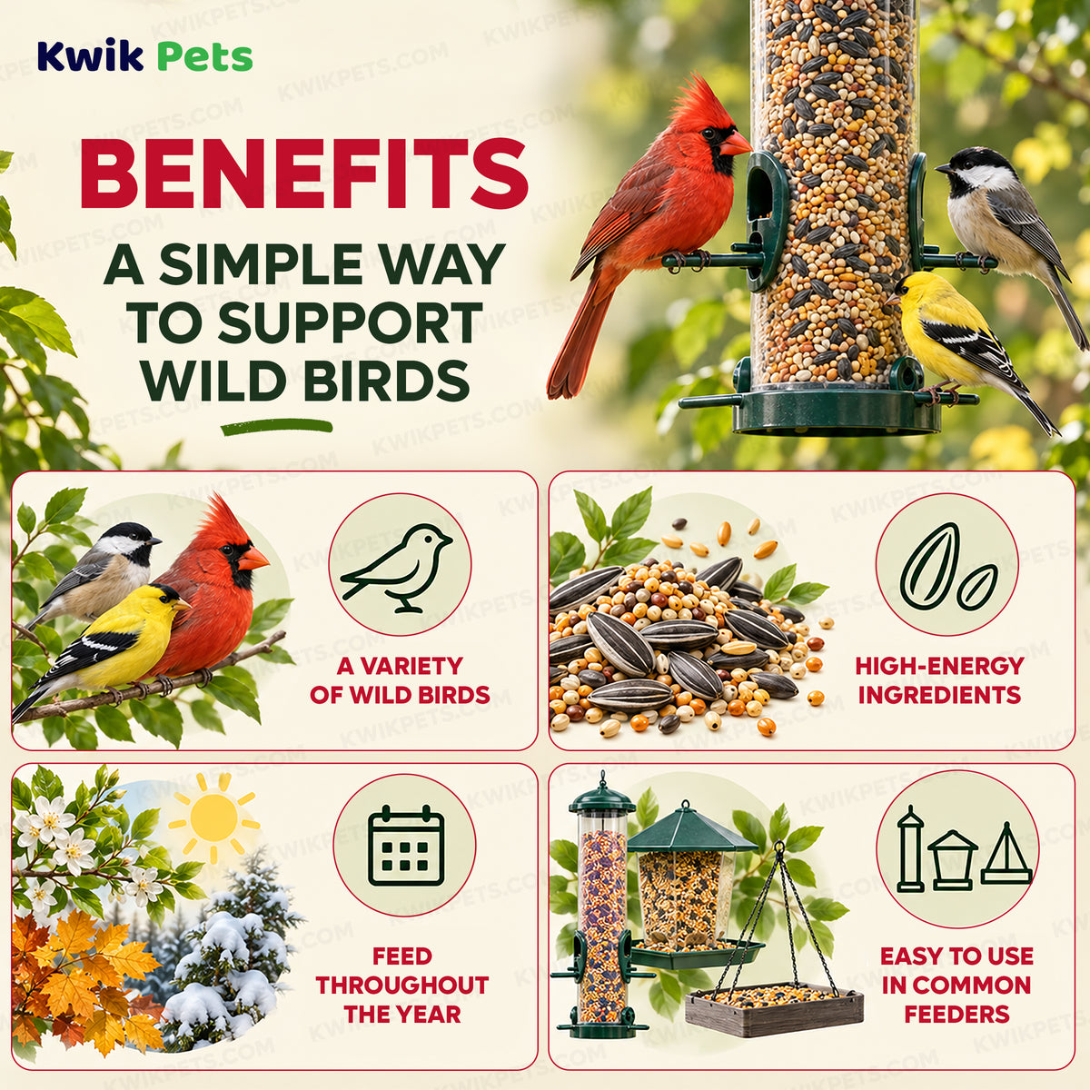 Benefits of Kaytee Basic Blend Wild Bird Food 5-lb