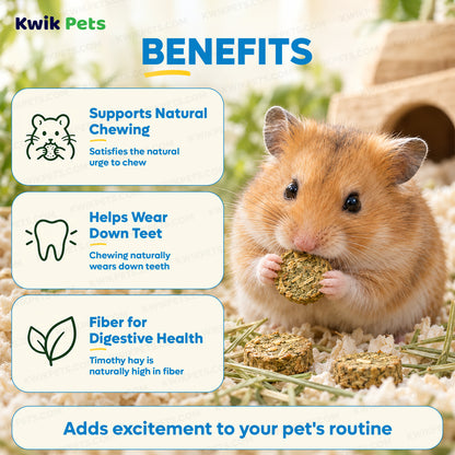 Benefits of Kaytee Timothy Biscuits Baked with Apple Small Animal Treats 4-oz