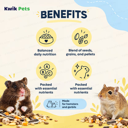 Benefits of Kaytee Supreme Hamster & Gerbil Food 2-lb