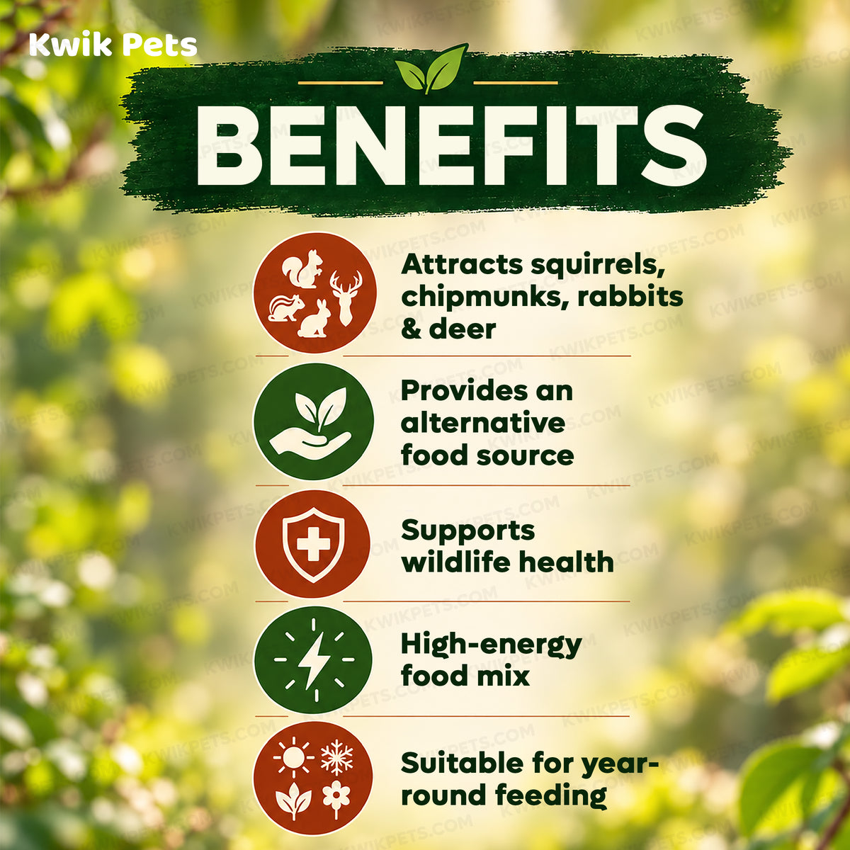 Benefits of Kaytee Squirrel & Critter Blend Wildlife Food 10-lb