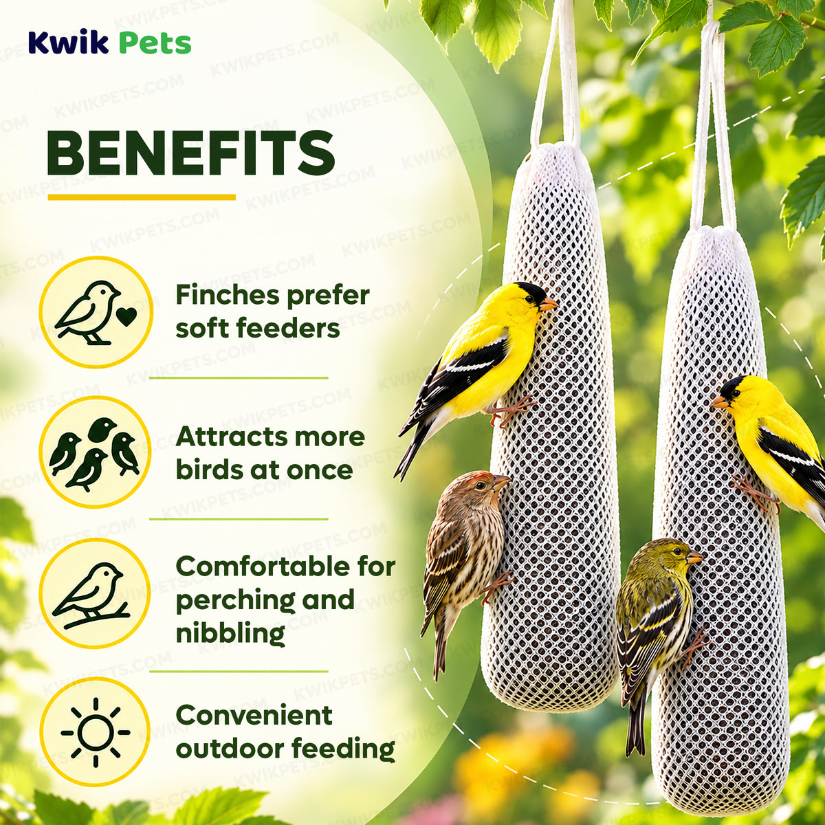 Benefits of Kaytee Nyjer Finch Sock Wild Bird Food Instant Feeder 13-oz