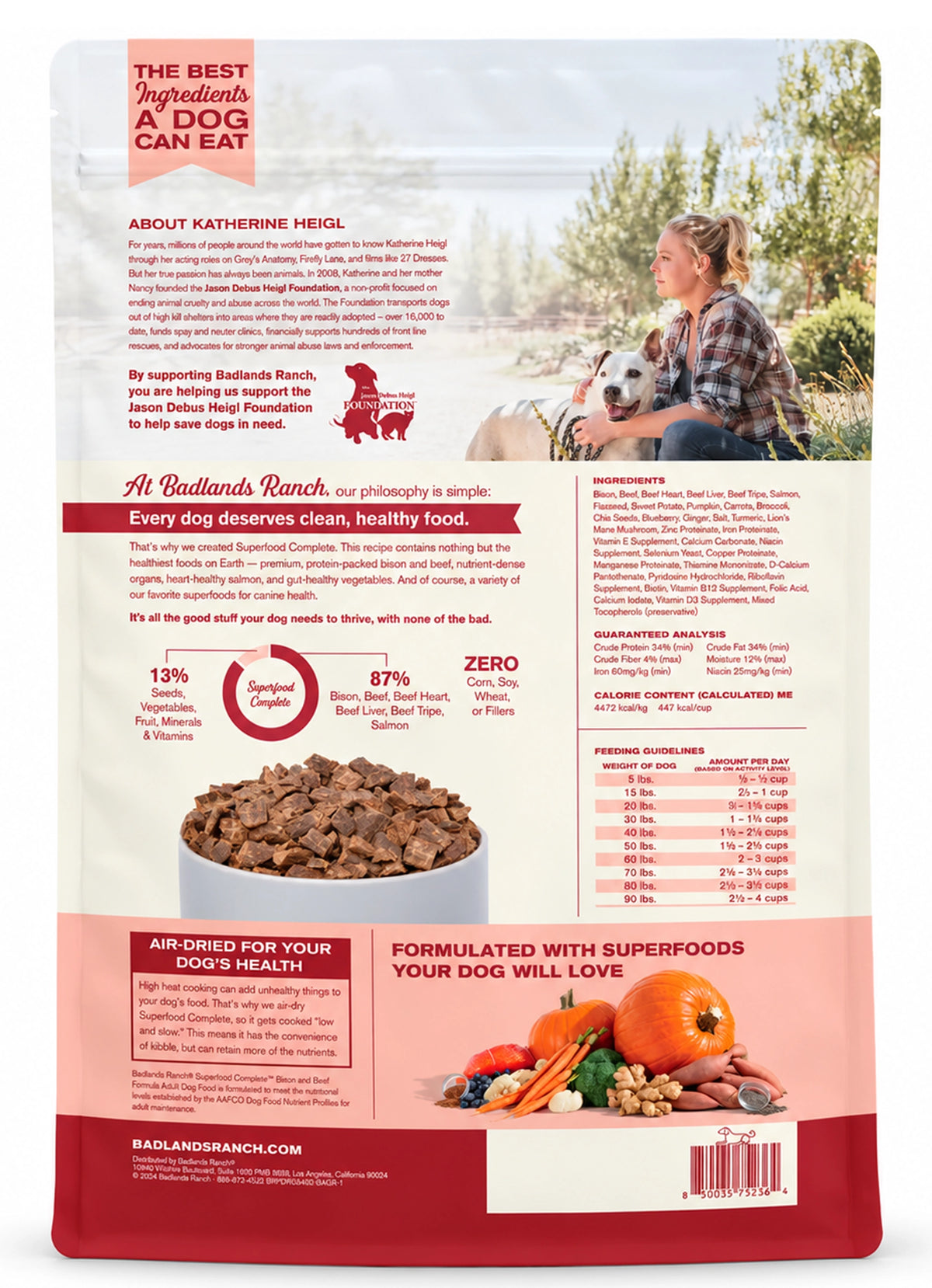 Back of Badlands Ranch Superfood Complete Air-Dried Dog Food Bison & Beef 64-oz