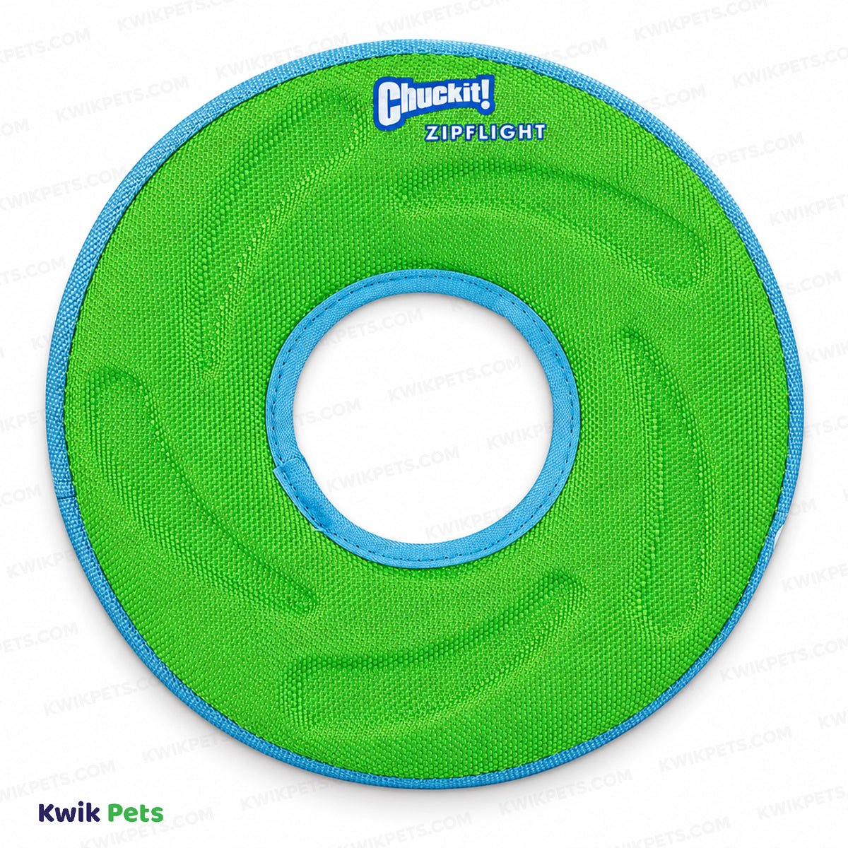 Front 1 of Chuckit! ZipFlight Flying Ring Dog Toy Assorted Medium