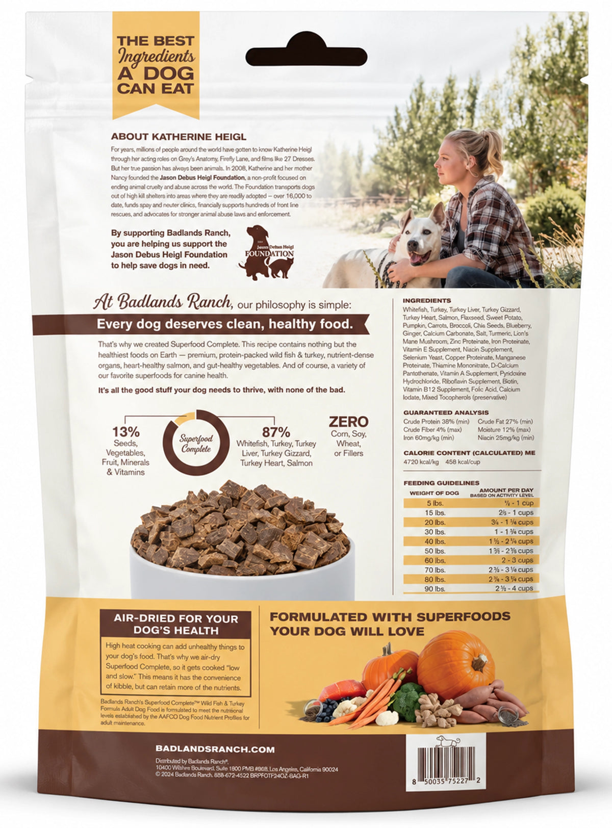 Back of Badlands Ranch Superfood Complete Air-Dried Dog Food Wild Fish & Turkey 24-oz