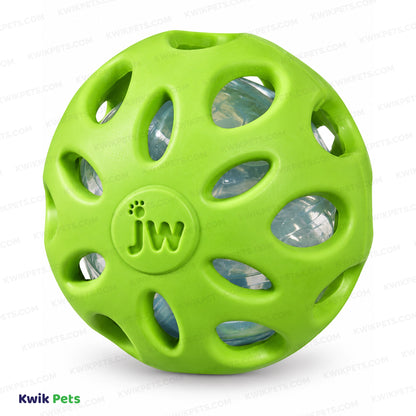 Front 2 of JW Pet Crackle Heads Crackle Ball Dog Toy Assorted Medium
