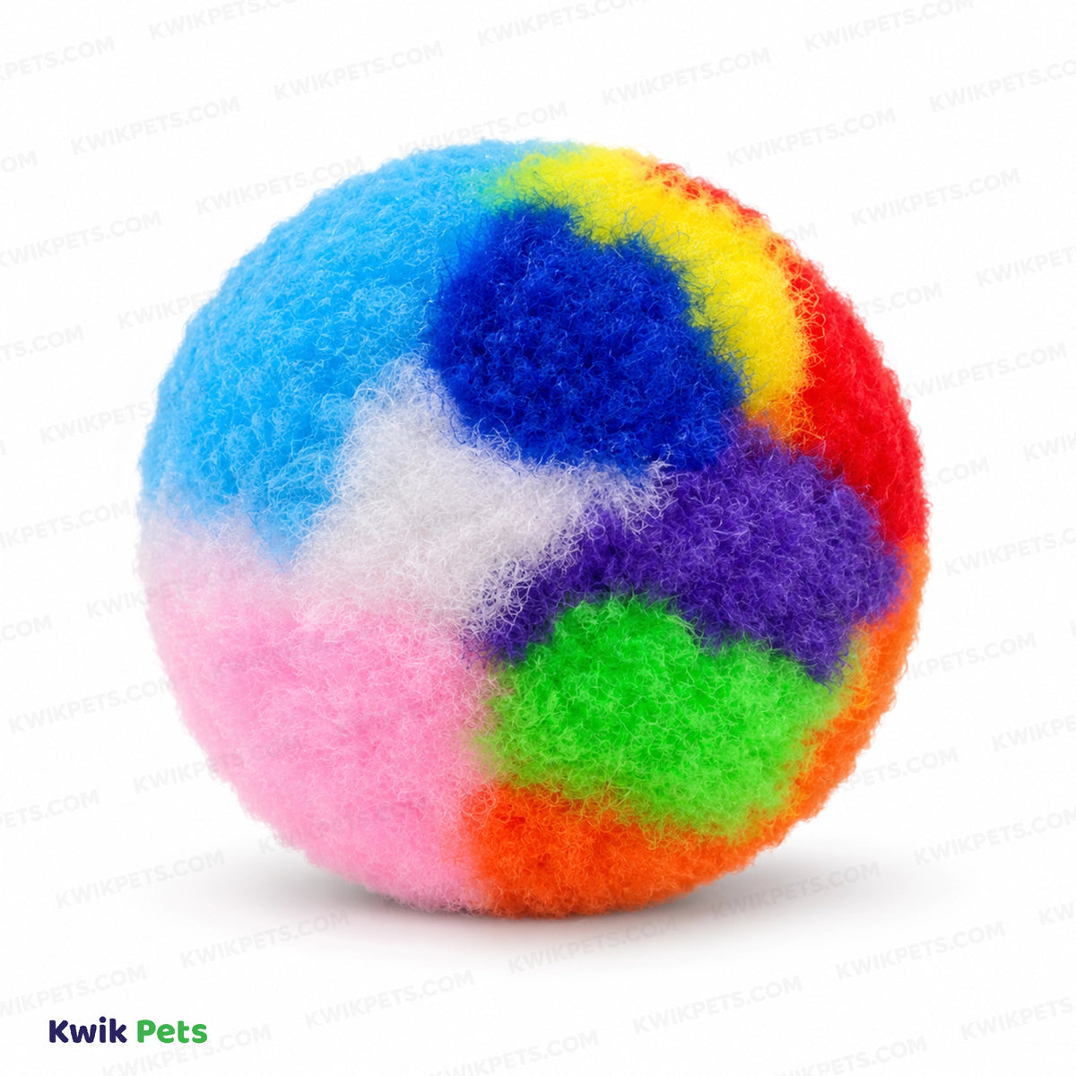 Front 2 of Spot Kitty Yarn Puffs Catnip Toy Assorted Small 4 Count 1.5-in