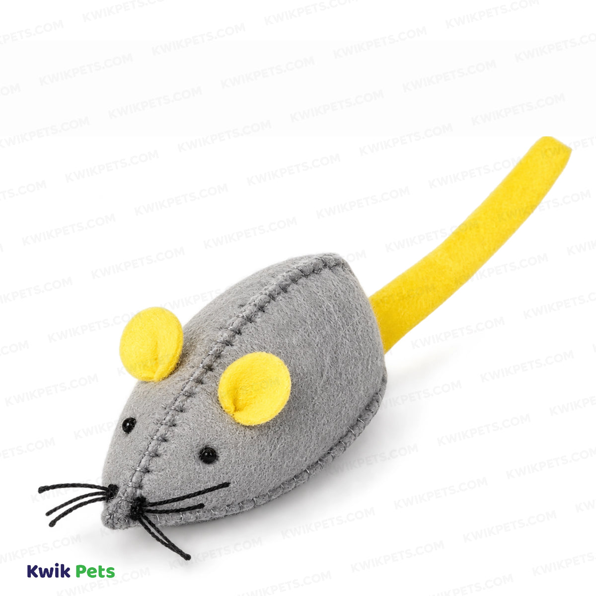 Front 2 of Spot Felt Mice Cat Toy with Catnip Assorted 6 Count 6-in