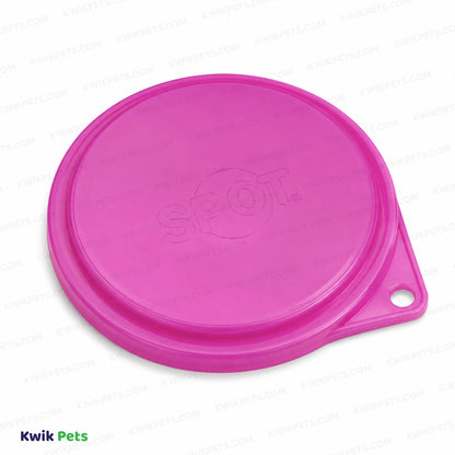 Front 2 of Spot Pet Food Can Covers Assorted 3 Count 3.5-in