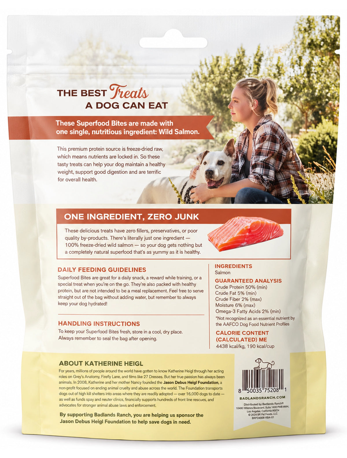 Back of Badlands Ranch Superfood Bites Freeze-Dried Raw Dog Treats Wild Salmon 4-oz