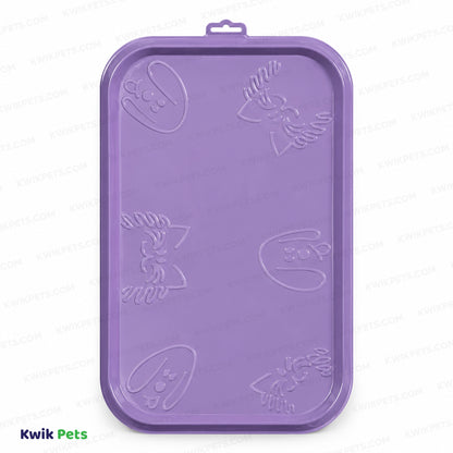 Front 3 of Van Ness Plastics Pet Dinner Mat Assorted Small