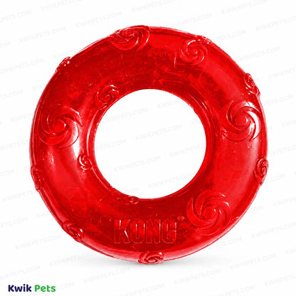 KONG Squeezz Ring Dog Toy Assorted Large