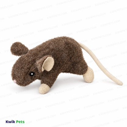 Front 3 of Spot Wool Mouse Willie Cat Toy with Catnip Assorted 3.5-in