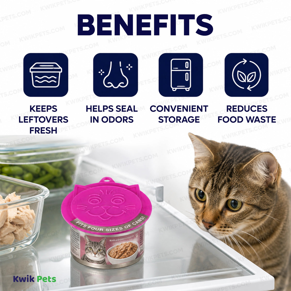 Benefits of Petmate Kitty Kaps Pet Food Can Topper Clipstrip Display Assorted One Size