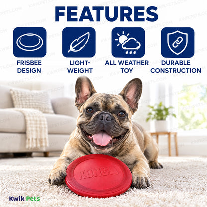 Features of KONG Puppy Flyer Dog Toy Assorted Small