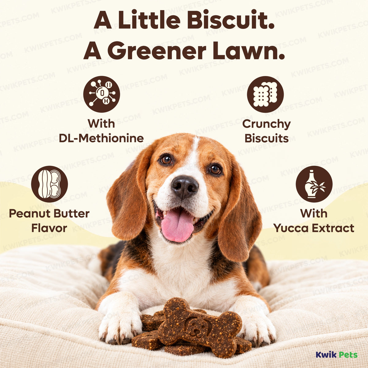 Features of NaturVet GrassSaver Dog Biscuits Peanut Butter 11.1-oz