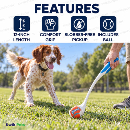 Features of Chuckit! Sport Launcher Dog Toy Assorted Medium 12-in