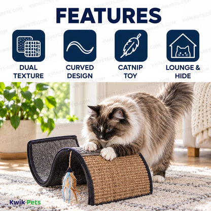 Features of Petlinks Dream Curl Multi-Surface Scratcher Cat Toy Assorted