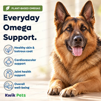 Benefits of Grizzly Omegas Plant Based Algae Plus Food Supplement for Dogs & Cats 32-oz