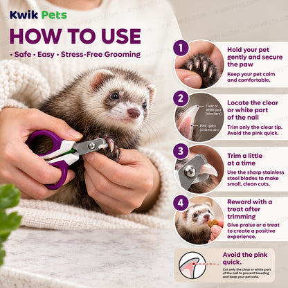 How to use of Kaytee Pro-Nail Trimmer for Small Animals Purple