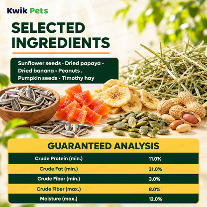 Nutrition of Kaytee Country Harvest Small Animal Treat Blend 7-oz
