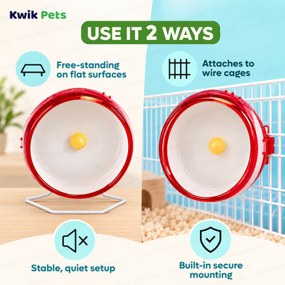 Use it 2 way of Kaytee Silent Spinner Wheel for Small Animals Clear Regular 6.5-in