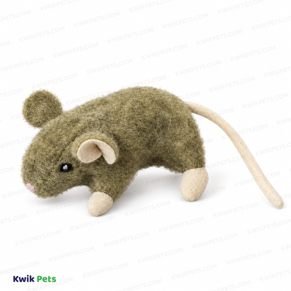 Front 2 of Spot Wool Mouse Willie Cat Toy with Catnip Assorted 3.5-in