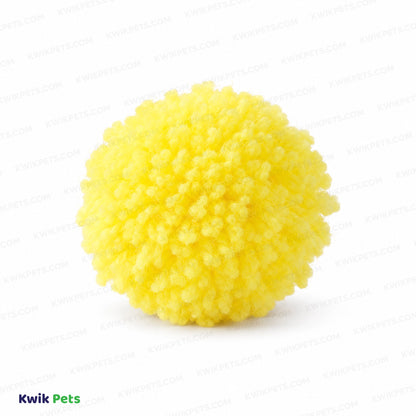 Front 3 of Spot Wool Pom Poms Cat Toy with Catnip Assorted 4 Count 1.5-in