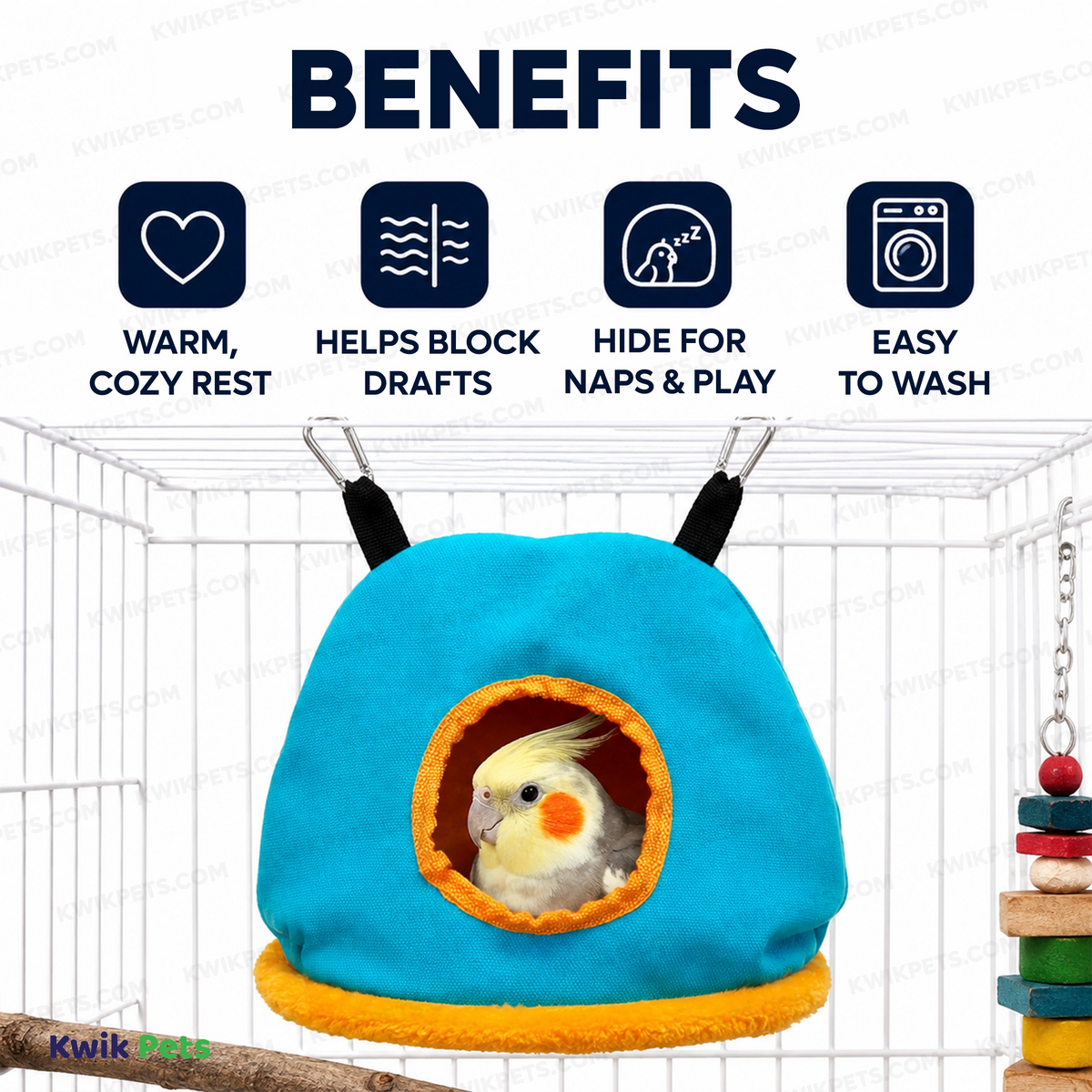 Benefits of Prevue Pet Products Snuggle Sack Bird Shelter Assorted Medium