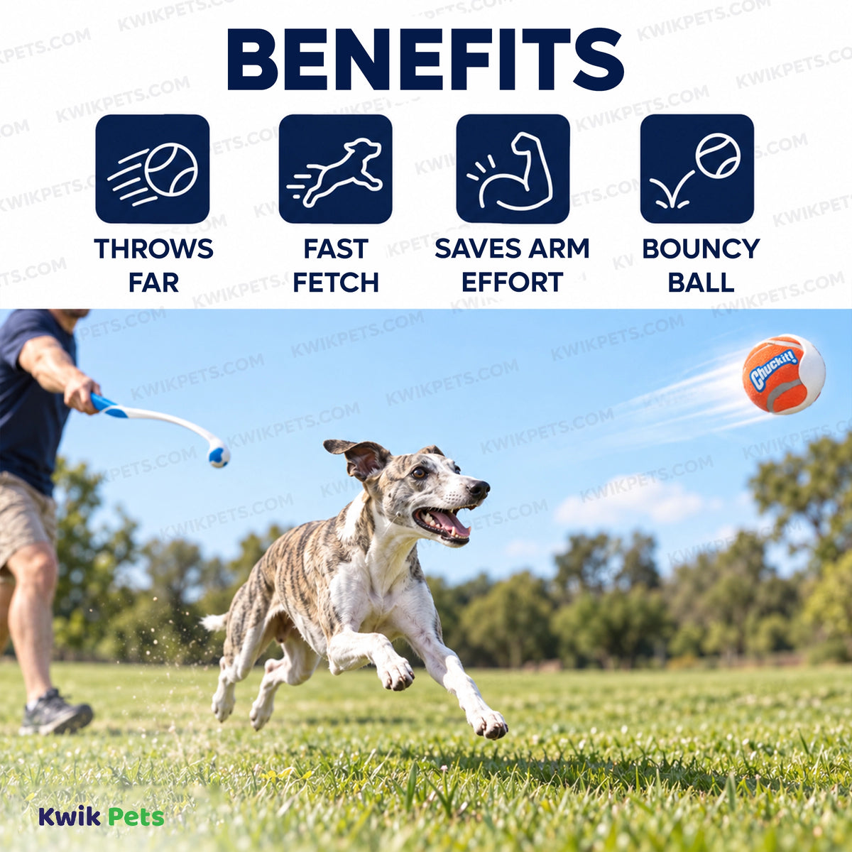 Benefits of Chuckit! Sport Launcher Dog Toy Assorted Medium 12-in
