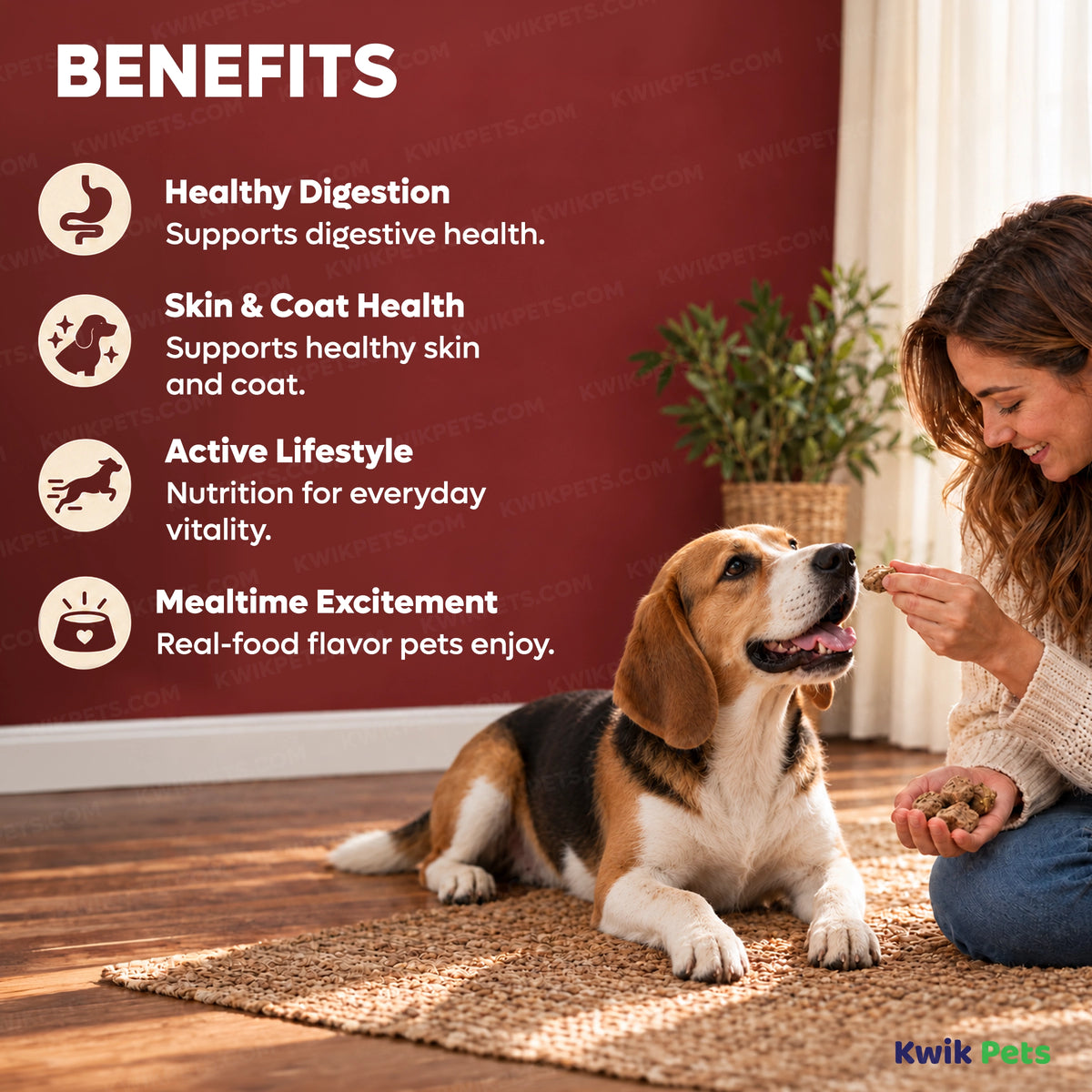 Benefits of Steve's Real Food Freeze-Dried Nuggets Raw Dog & Cat Food Beef Recipe 1.25-lb