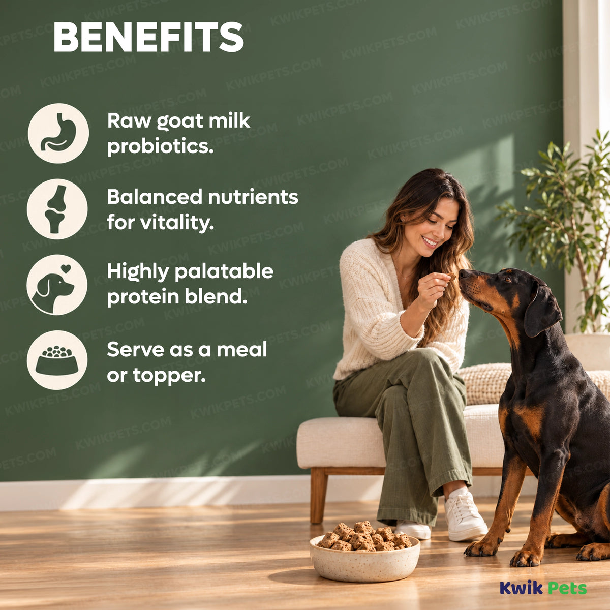 Benefits of Steve's Real Food Freeze-Dried Nuggets Raw Dog & Cat Food Turducken Recipe 1.25-lb