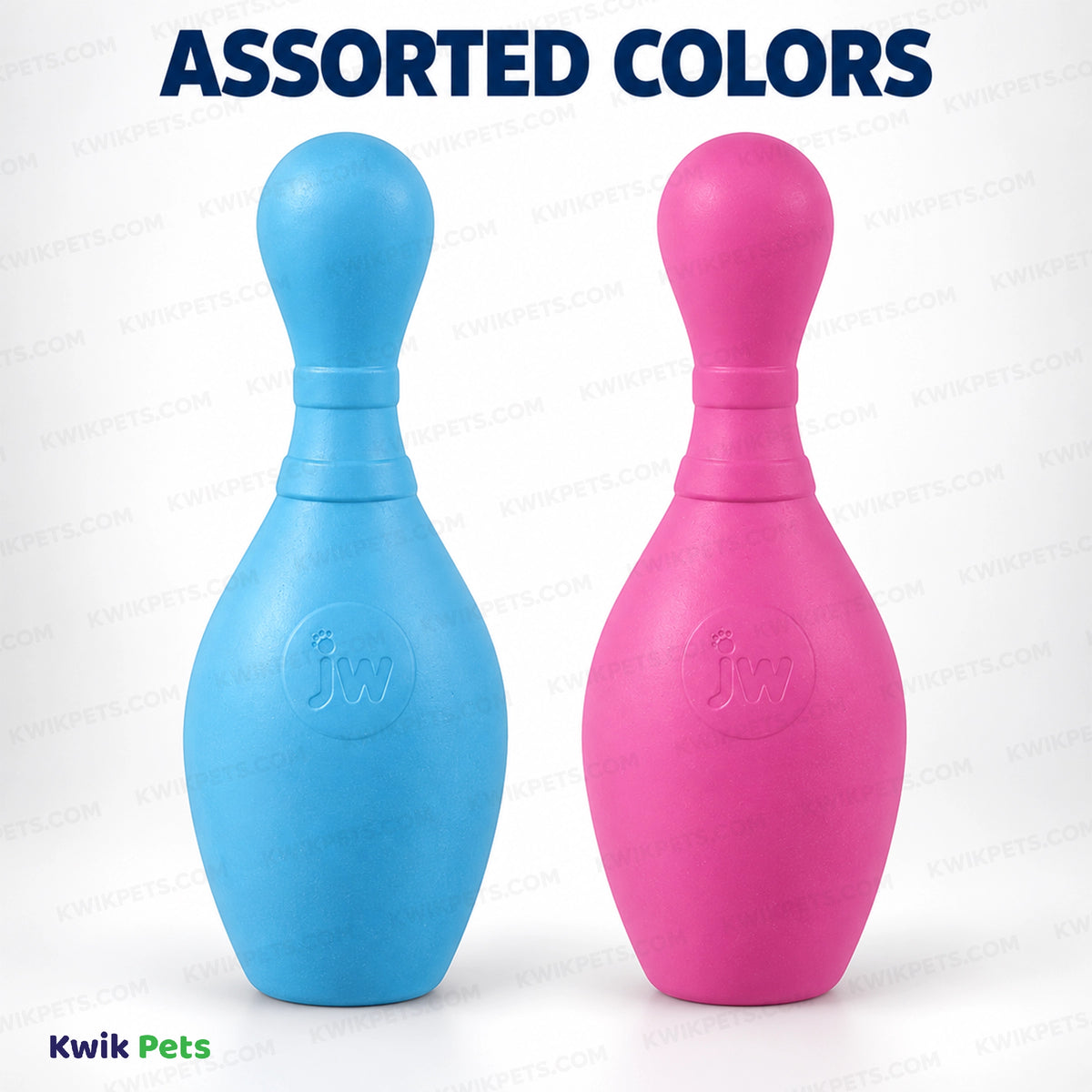Assorted Colors JW Pet Bouncin' Bowlin Pin Dog Toy Assorted Large