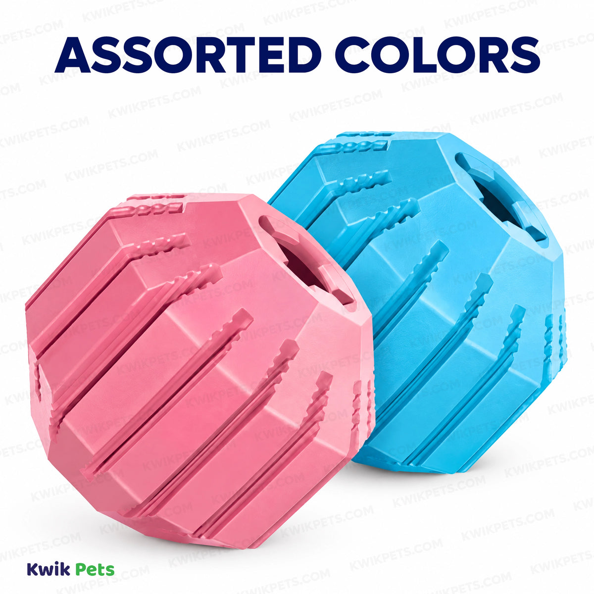 Assorted Colors of KONG Activity Ball Puppy Dog Toy Assorted Medium