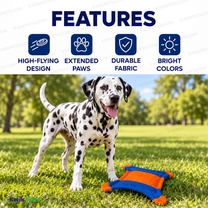 Features of Chuckit! Flying Squirrel Dog Toy Assorted Large
