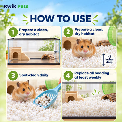 Feeding Guide Lines of Kaytee Clean & Cozy White Paper Small Animal Bedding 49.2 Liters