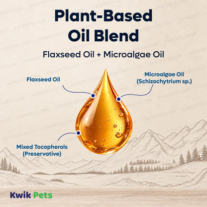 Ingredients info of Grizzly Omegas Plant Based Algae Plus Food Supplement for Dogs & Cats 8-oz