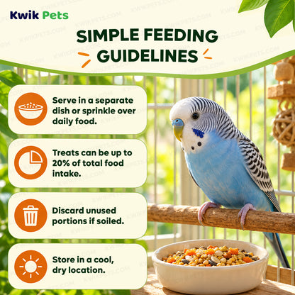 Feeding Guide Lines of Kaytee Orange Flavored Parakeet Bird Treat 10-oz