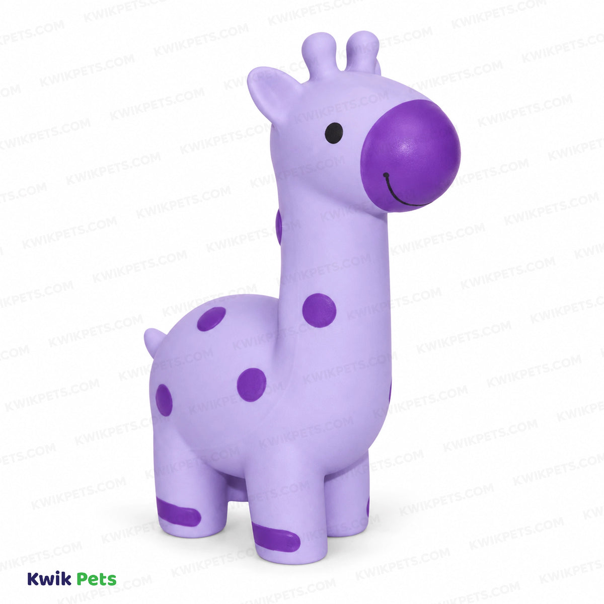 Front 2 of Multipet Minipet Latex Giraffe Dog Toy Assorted 5.75-in