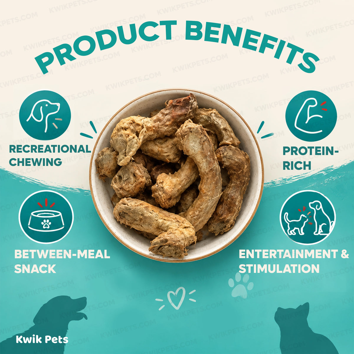 Benefits of Northwest Naturals Raw Rewards Premium Freeze Dried Dog & Cat Treats Chicken Neck 4-oz