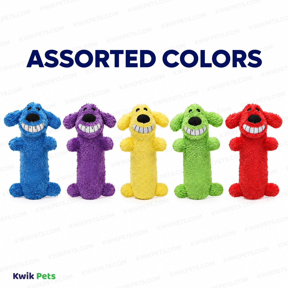 Assorted Colors of Multipet Loofa Dog Toy Assorted Mini 6-in