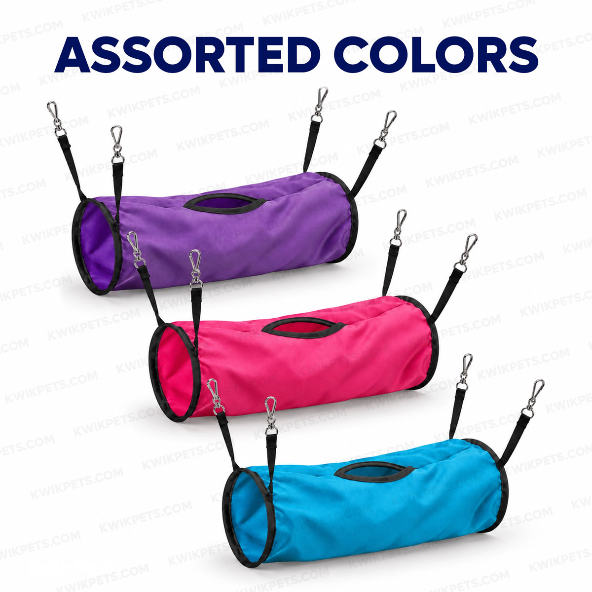 Assorted Colors Kaytee Simple Sleeper Play Tunnel for Small Animals Assorted 15 in X 4.5 in