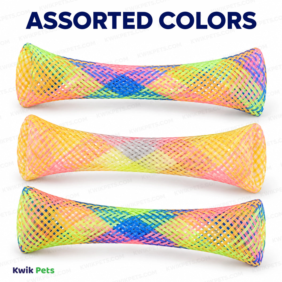 Assorted Colors of Spot Kitty Fun Tubes Catnip Cat Toy Assorted 3 Count 3.25-in