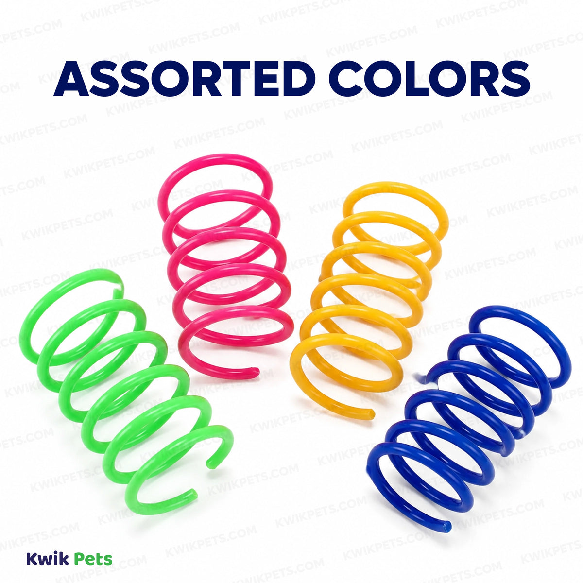 Assorted Colors Spot Wide Colorful Springs Cat Toy Assorted 10 Count 2-in