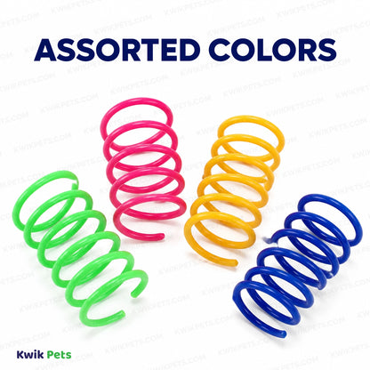 Assorted Colors Spot Wide Colorful Springs Cat Toy Assorted 10 Count 2-in